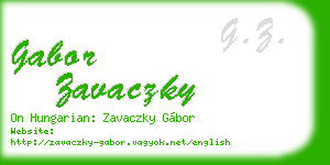 gabor zavaczky business card